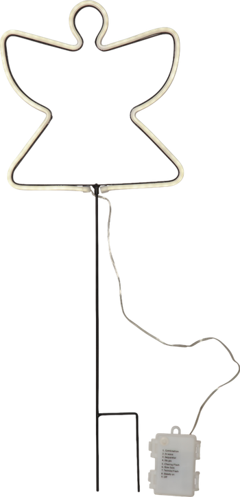 Siluett Neonängel, en produkt från Nya Musik som utvecklar och engagerar människor i alla åldrar.