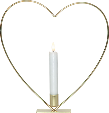 Bordsdekoration Hjärta med led-ljus, en produkt från Nya Musik som utvecklar och engagerar människor i alla åldrar.