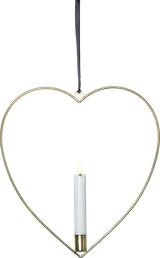 Hängande hjärta med led-ljus, en produkt från Nya Musik som utvecklar och engagerar människor i alla åldrar.