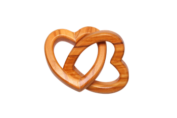 Sammanflätade hjärtan - Olivträ - Stort, en produkt från Nya Musik som utvecklar och engagerar människor i alla åldrar.