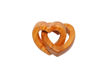 Sammanflätade hjärtan - Olivträ - Litet, en produkt från Nya Musik som utvecklar och engagerar människor i alla åldrar.