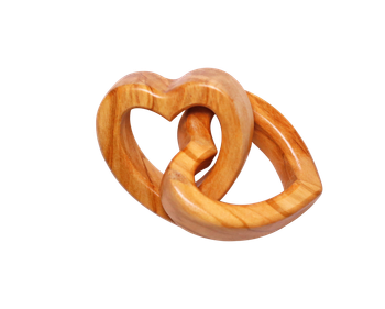 Sammanflätade hjärtan - Olivträ - Litet, en produkt från Nya Musik som utvecklar och engagerar människor i alla åldrar.