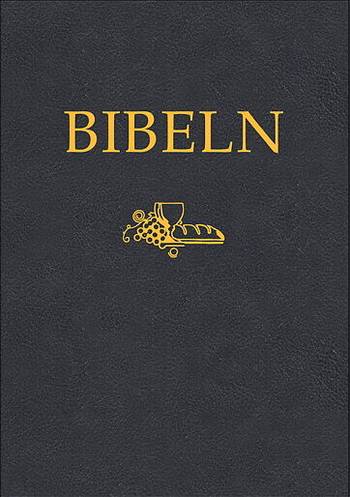 A4-bibel i storstil SFB15, svart cabraskinn, en produkt från Nya Musik som utvecklar och engagerar människor i alla åldrar.