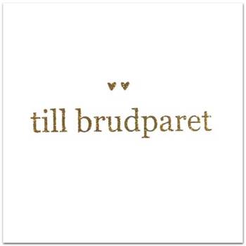 Dubbelt kort – Till brudparet - guldtext, en produkt från Nya Musik som utvecklar och engagerar människor i alla åldrar.