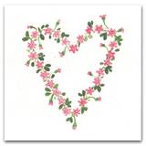 Dubbelt kort – Krans av blommor - hjärta, en produkt från Nya Musik som utvecklar och engagerar människor i alla åldrar.