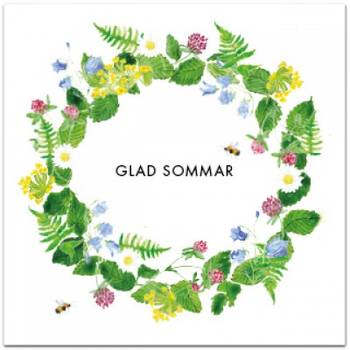 Dubbelt kort – Glad sommar - blomsterkrans, en produkt från Nya Musik som utvecklar och engagerar människor i alla åldrar.