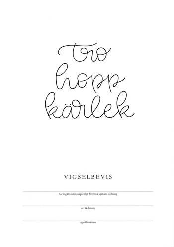 Vigselbevis - Tro, hopp, kärlek - Svenska kyrkan, en produkt från Nya Musik som utvecklar och engagerar människor i alla åldrar.