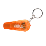 Nyckelring med LED – Visselpipa, orange, en produkt från Nya Musik som utvecklar och engagerar människor i alla åldrar.
