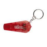 Nyckelring med LED – Visselpipa, röd, en produkt från Nya Musik som utvecklar och engagerar människor i alla åldrar.
