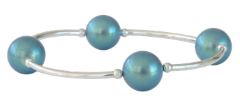 Välsignelsearmband - Pärlor - Skimrande blå - 12 mm, en produkt från Nya Musik som utvecklar och engagerar människor i alla åldrar.