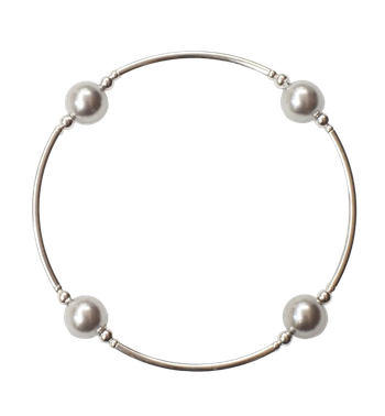 Välsignelsearmband - Pärlor - Silver - 8 mm, en produkt från Nya Musik som utvecklar och engagerar människor i alla åldrar.