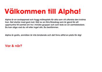 Alpha - Inbjudan - Det finns plats för dig - 50-pack, en produkt från Nya Musik som utvecklar och engagerar människor i alla åldrar.