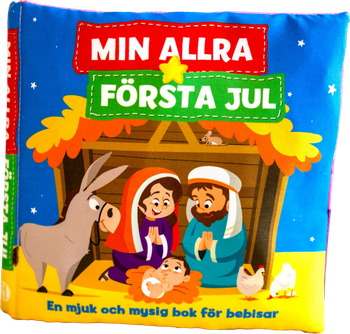 Tygbok Min allra första jul, en produkt från Nya Musik som utvecklar och engagerar människor i alla åldrar.