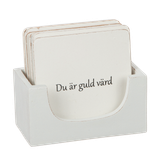 Glasunderlägg - Olika texter, en produkt från Nya Musik som utvecklar och engagerar människor i alla åldrar.