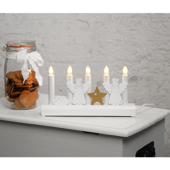 Adventsljusstake - Stjärna och änglar, en produkt från Nya Musik som utvecklar och engagerar människor i alla åldrar.