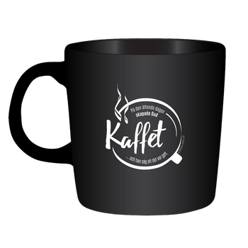 Mugg - På den åttonde dagen skapade Gud kaffet, en produkt från Nya Musik som utvecklar och engagerar människor i alla åldrar.