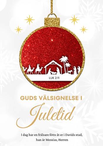 Julkort - Guds välsignelse i juletid, en produkt från Nya Musik som utvecklar och engagerar människor i alla åldrar.