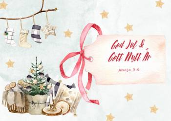 Julkort - God jul & Gott nytt år - Jes 9:6, en produkt från Nya Musik som utvecklar och engagerar människor i alla åldrar.