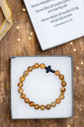 Armband kula – brun (med ask), en produkt från Nya Musik som utvecklar och engagerar människor i alla åldrar.