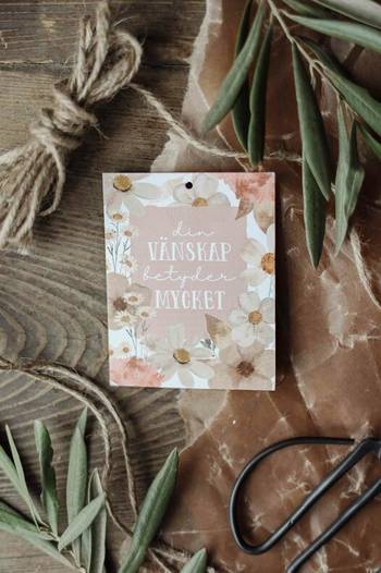 Gåvokort - Din vänskap betyder mycket, en produkt från Nya Musik som utvecklar och engagerar människor i alla åldrar.