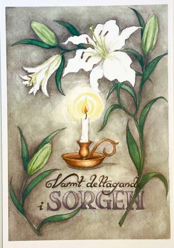 Vykort - Varmt deltagande i sorgen, en produkt från Nya Musik som utvecklar och engagerar människor i alla åldrar.