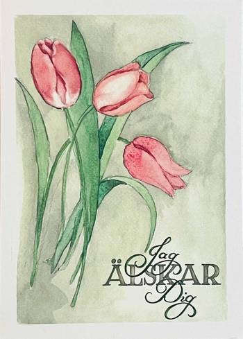 Vykort - Jag älskar dig - Tulpaner, en produkt från Nya Musik som utvecklar och engagerar människor i alla åldrar.