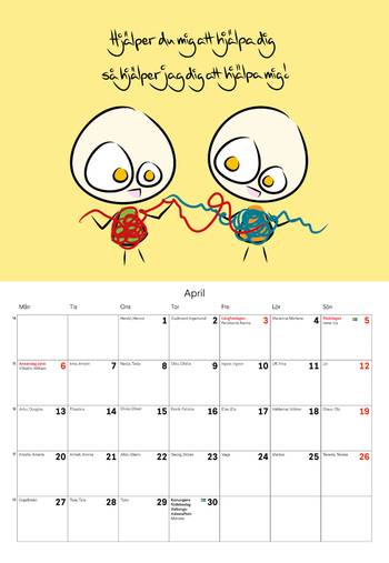 Herregud & Co Väggkalender 2026, en produkt från Nya Musik som utvecklar och engagerar människor i alla åldrar.