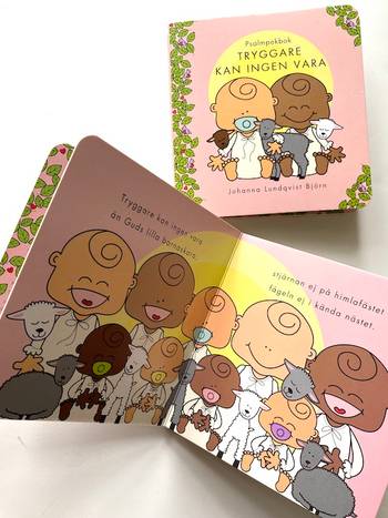 Psalmpekbok Tryggare kan ingen vara, en produkt från Nya Musik som utvecklar och engagerar människor i alla åldrar.