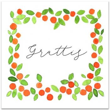 Dubbelt kort – Grattis - krans, en produkt från Nya Musik som utvecklar och engagerar människor i alla åldrar.