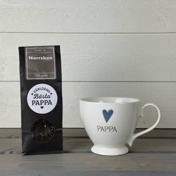 Paket - Tekopp+Te - Världens bästa pappa, en produkt från Nya Musik som utvecklar och engagerar människor i alla åldrar.