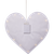 Hängande dekoration - Vitt hjärta i papper, en produkt från Nya Musik som utvecklar och engagerar människor i alla åldrar.