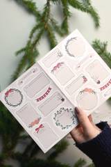 Klistermärkesark - Ettiketter med strofer från julsånger, en produkt från Nya Musik som utvecklar och engagerar människor i alla åldrar.