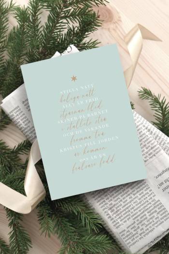 Julkort - Stilla natt, heliga natt, en produkt från Nya Musik som utvecklar och engagerar människor i alla åldrar.