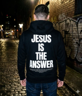 Jesus is the answer – Hoodie - Svart, en produkt från Nya Musik som utvecklar och engagerar människor i alla åldrar.