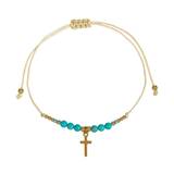 Armband - Pärlor och kors - Turkos, en produkt från Nya Musik som utvecklar och engagerar människor i alla åldrar.