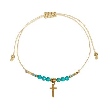 Armband - Pärlor och kors - Turkos, en produkt från Nya Musik som utvecklar och engagerar människor i alla åldrar.