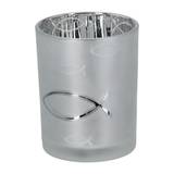 Ljuslykta med fisk-symbol (Ichthys), en produkt från Nya Musik som utvecklar och engagerar människor i alla åldrar.