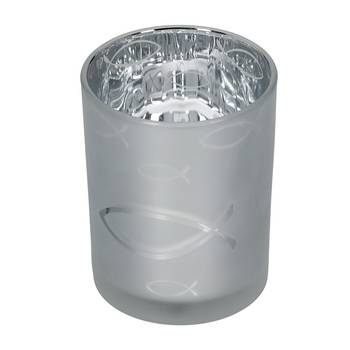 Ljuslykta med fisk-symbol (Ichthys), en produkt från Nya Musik som utvecklar och engagerar människor i alla åldrar.