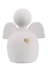 Ängel med guldfärgat hjärta - Vit - 14 cm, en produkt från Nya Musik som utvecklar och engagerar människor i alla åldrar.