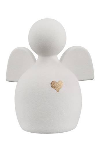 Ängel med guldfärgat hjärta - Vit - 14 cm, en produkt från Nya Musik som utvecklar och engagerar människor i alla åldrar.