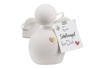 Ängel med guldfärgat hjärta - Vit - 6 cm, en produkt från Nya Musik som utvecklar och engagerar människor i alla åldrar.