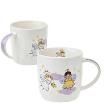 Mugg med änglar, en produkt från Nya Musik som utvecklar och engagerar människor i alla åldrar.