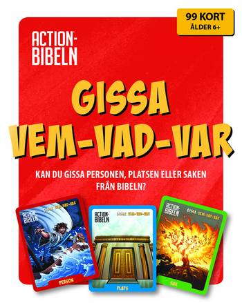 Actionbibeln - Gissa Vem-Vad-Var, en produkt från Nya Musik som utvecklar och engagerar människor i alla åldrar.