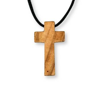 Halsband – Kors - Olivträ, en produkt från Nya Musik som utvecklar och engagerar människor i alla åldrar.