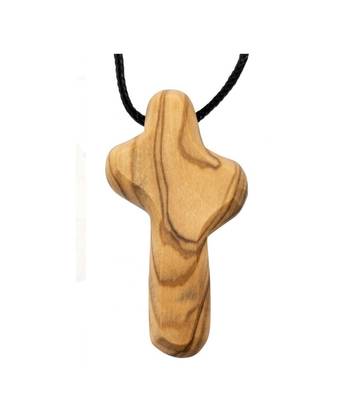 Halsband – Kors - Olivträ, en produkt från Nya Musik som utvecklar och engagerar människor i alla åldrar.