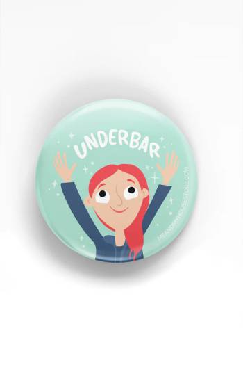 Knapp med sprallig unge: Underbar, en produkt från Nya Musik som utvecklar och engagerar människor i alla åldrar.