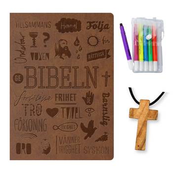 Konfirmationspaket - Bibel 2000 - Brun, en produkt från Nya Musik som utvecklar och engagerar människor i alla åldrar.