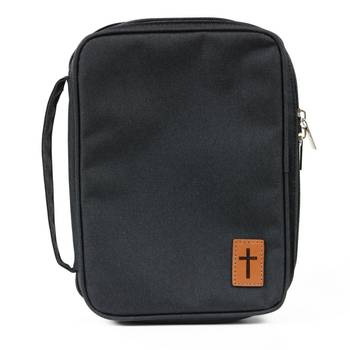 Bibelfodral - Medium - Slimline - Svart - Brunt kors, en produkt från Nya Musik som utvecklar och engagerar människor i alla åldrar.