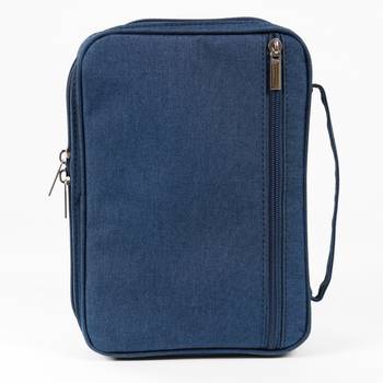 Bibelfodral - Medium - Slimline - Marinblå - Brunt kors, en produkt från Nya Musik som utvecklar och engagerar människor i alla åldrar.