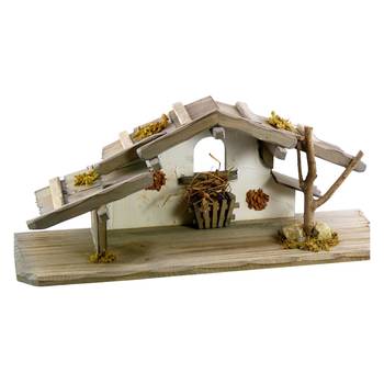 Julkrubba med stall, en produkt från Nya Musik som utvecklar och engagerar människor i alla åldrar.